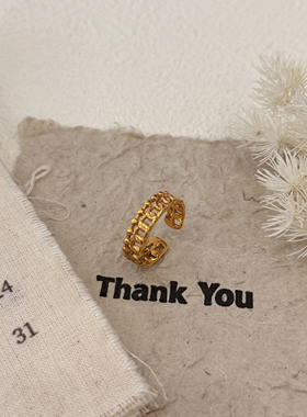 法式经典气质可水洗环环相扣戒指