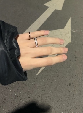 店主墙推显白精致镶锆石简约指环