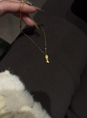 血脉觉醒~年年有鱼小金鱼项链不掉色精致中式风尚本命年项链礼物