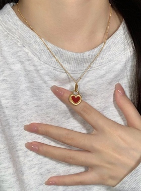 新年喜气红～双面可佩戴项链