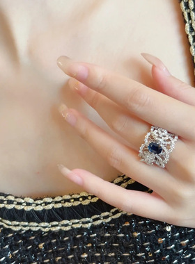 超上镜水晶蕾丝戒指影楼道具