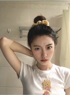 光泽感甜美风网红复古丝绸发圈