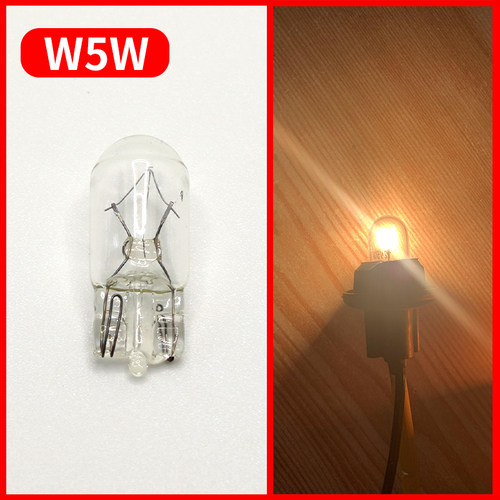 12v24v牌照灯阅读灯后备箱灯车牌灯汽车货车T10插泡c5w双尖头灯泡 - 图2