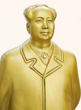伟人二袖清风桌面黄铜像