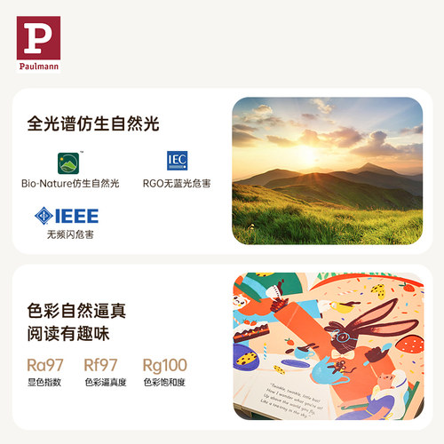 德国柏曼客厅护眼落地灯高级感现代书房立式子母阅读读书看书灯具 - 图2