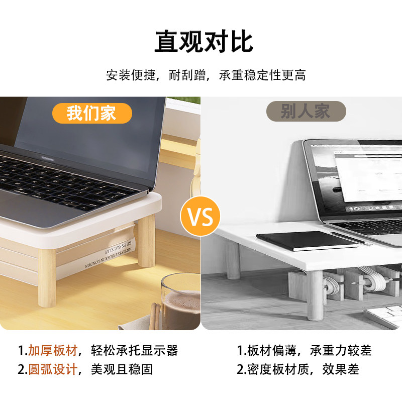 电脑增高架桌面显示屏垫高底座台式电脑支架桌上显示器屏幕置物架,淘宝优惠券,粉丝福利购,淘宝优惠卷