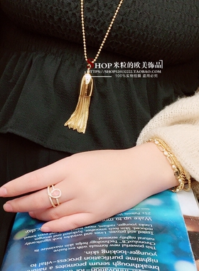 设计师品牌风流苏毛衣链长款项链
