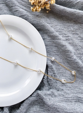 小众轻奢法式天然淡水珍珠项链