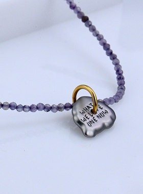 短款小众项链玻璃简约百搭项链