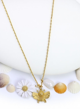 小众katestoriesxy雏菊蜜蜂项链