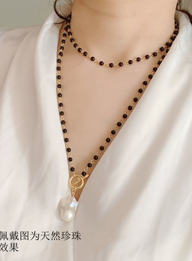 小众轻奢珍珠长款项链