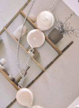 欧美饰品镶嵌短款项链巴洛克珍珠