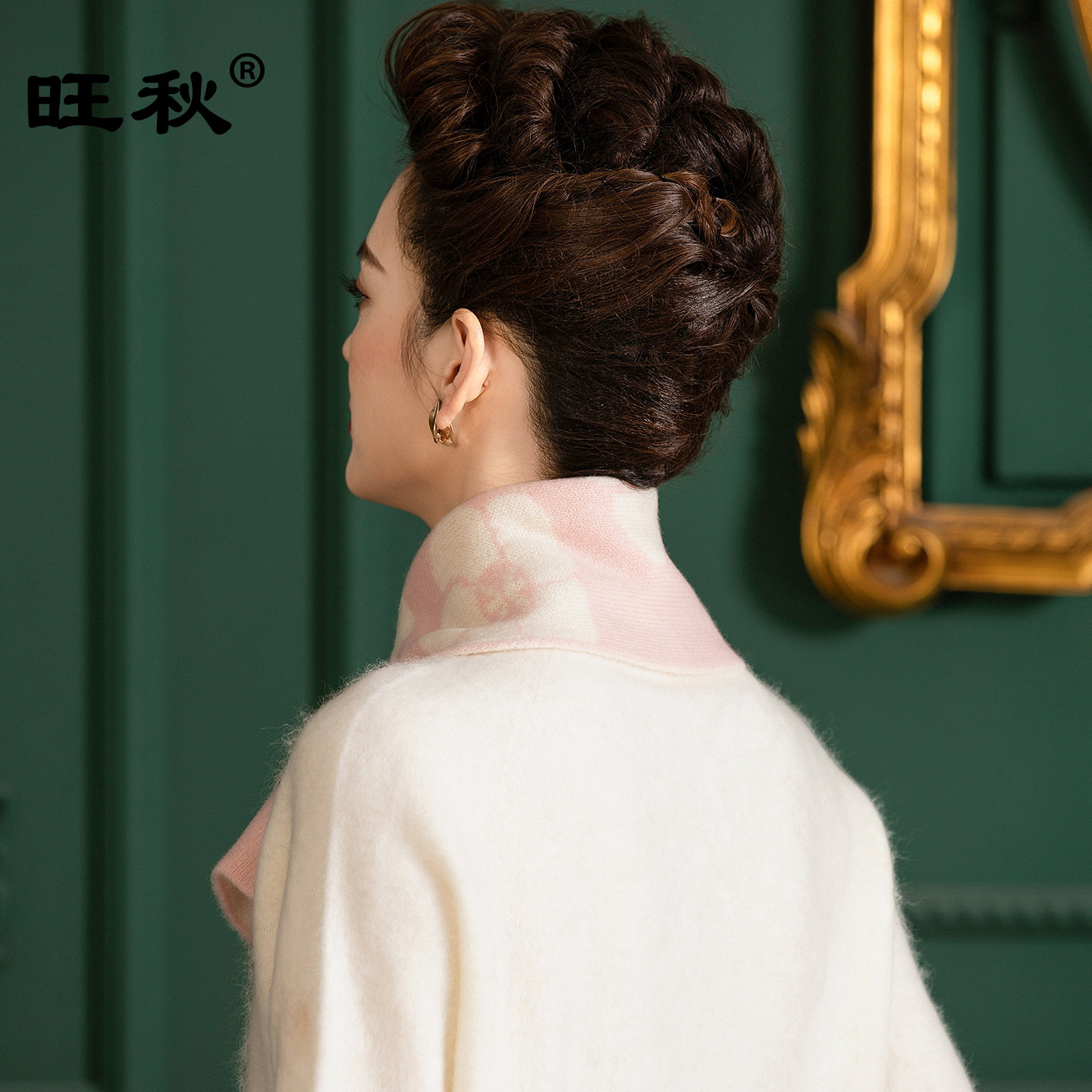 【礼盒装】韩版交叉保暖100羊毛围巾女秋冬便捷提花针织围脖,淘宝优惠券,粉丝福利购,淘宝优惠卷