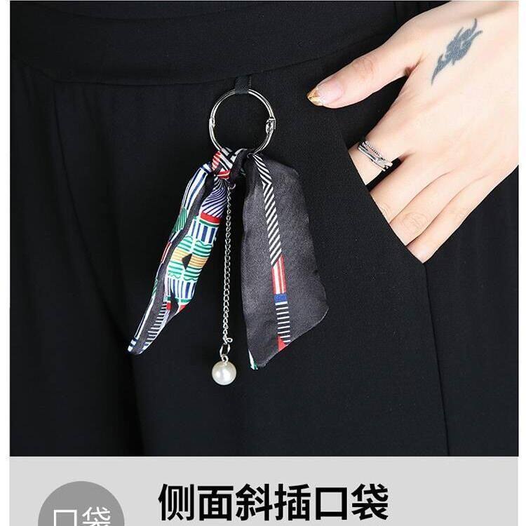 2020新款雪纺夏季高腰垂感阔腿裤 玛依恋休闲裤