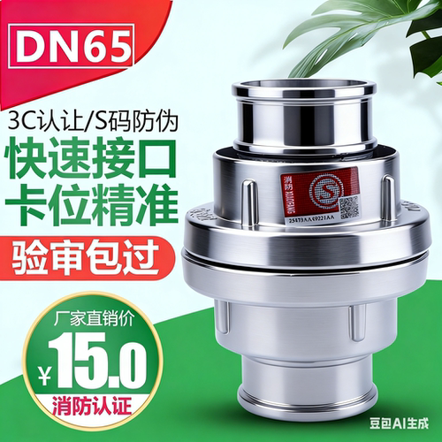 消防接头65水管水带水袋配件2寸2.5寸3快速接口卡式接扣消火拴50 - 图0