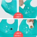 心婴美 Детский силиконовый нагрудник для еды, водонепроницаемый слюнявчик, с карманом, анти-грязь