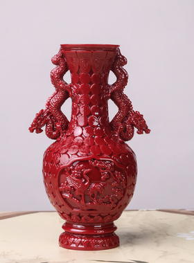 朱砂紫金砂花瓶摆件客厅玄关