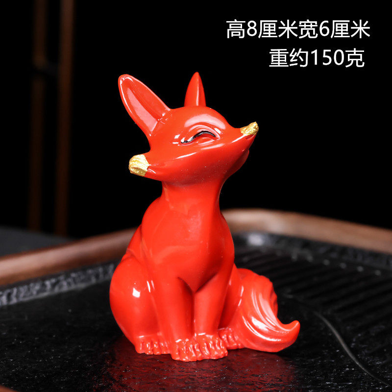 朱砂狐狸摆件红砂雕刻手把紫金砂客厅工艺品装饰家居桌面摆设,淘宝优惠券,粉丝福利购,淘宝优惠卷