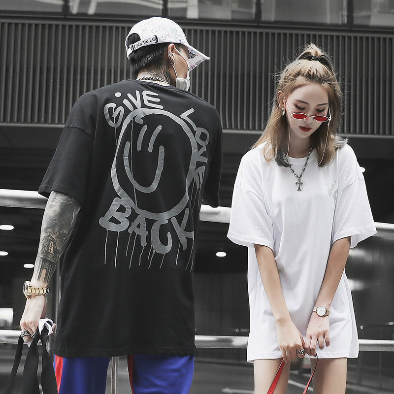 freamve初爱笑脸一二代印花男t恤 freamveT恤