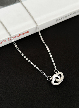 爱心锁骨项链女高级设计感小众