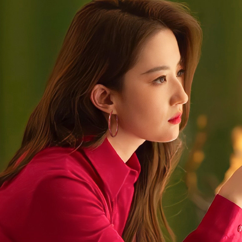 复古安可拉红色圈圈耳环女时尚百搭气质耳钉耳扣简约新款爆款耳饰,淘宝优惠券,粉丝福利购,淘宝优惠卷