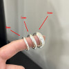 MISSJOJO loach back plain ring closed mouth silver ring