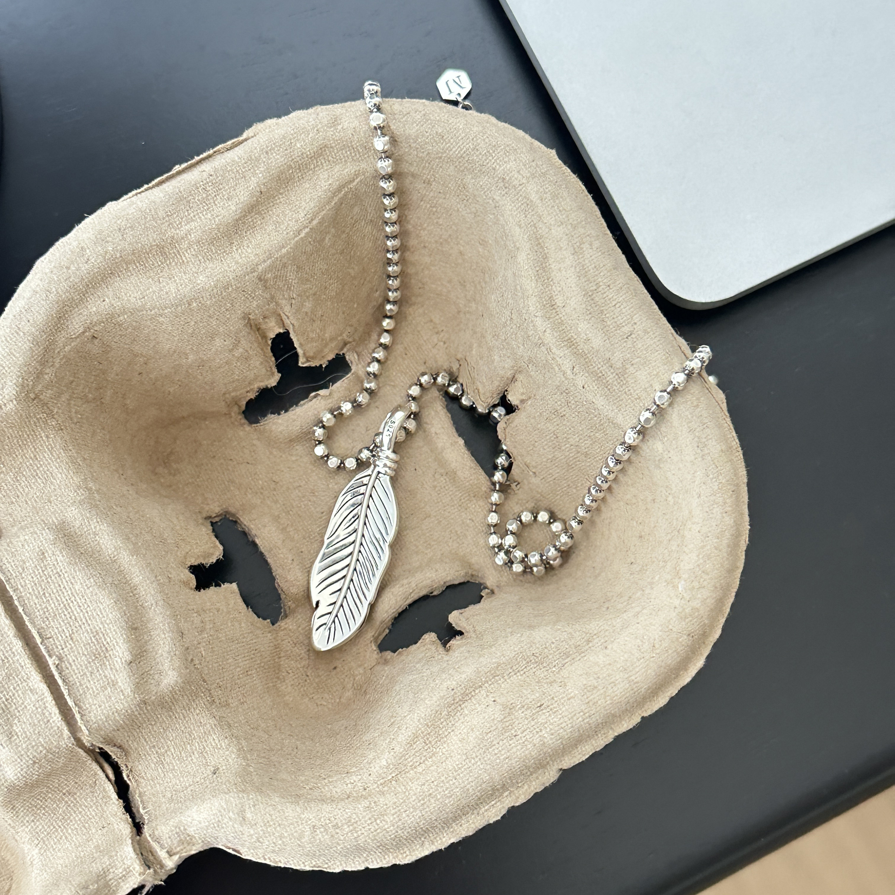 MISSJOJO 韩国ins风时尚简约百搭气质女S925纯银羽毛吊坠 3682,淘宝优惠券,粉丝福利购,淘宝优惠卷