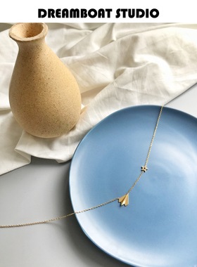 原创钛钢镀金立体星星趣味项链