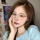 Xiaohongshu Internet celebrity black frame eye frame ultra-light flat mirror tr90 glasses frame women can be equipped with lenses for myopia