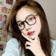 Xiaohongshu Internet celebrity black frame eye frame ultra-light flat mirror tr90 glasses frame women can be equipped with lenses for myopia