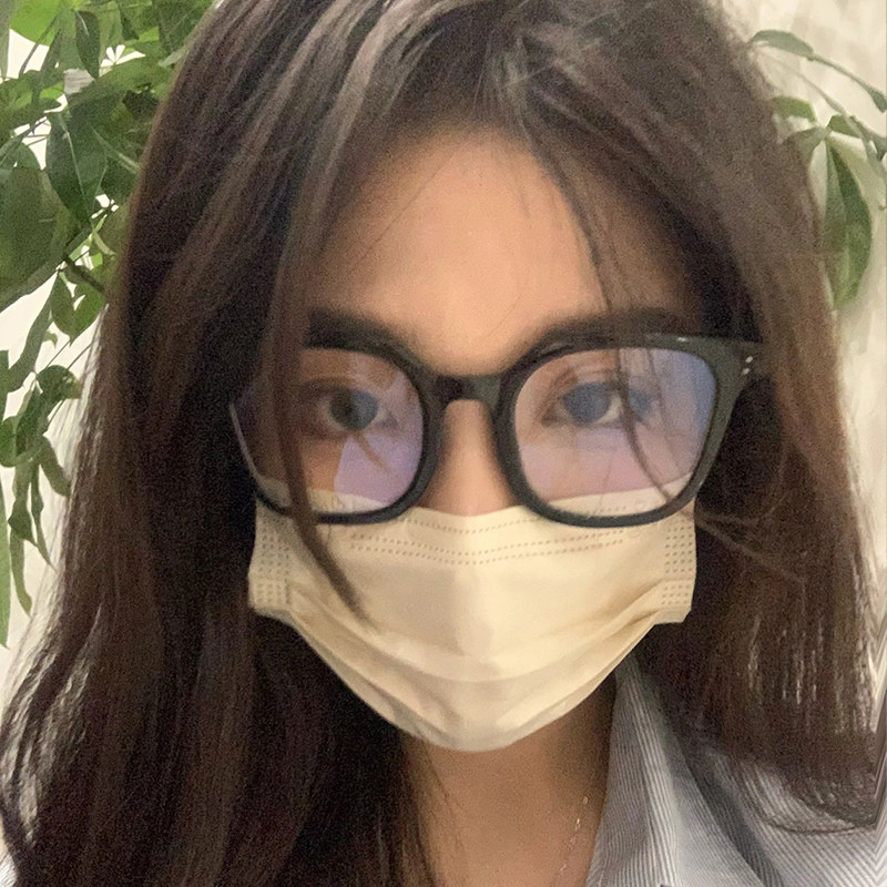 GM黑框眼镜女素颜神器大框平光防蓝光可配度数显脸小近视眼睛镜框 - 图2