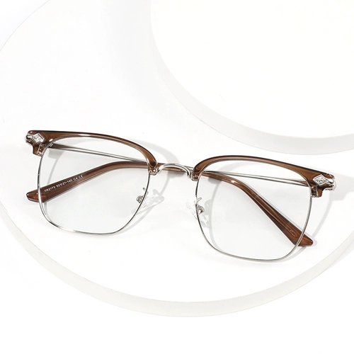 若云 Camellia Half -Frame Glasses Женские анти -блюд -светлые артефакт красоты с высоким уровнем глаза глаз может соответствовать цифровому зеркалу миопии