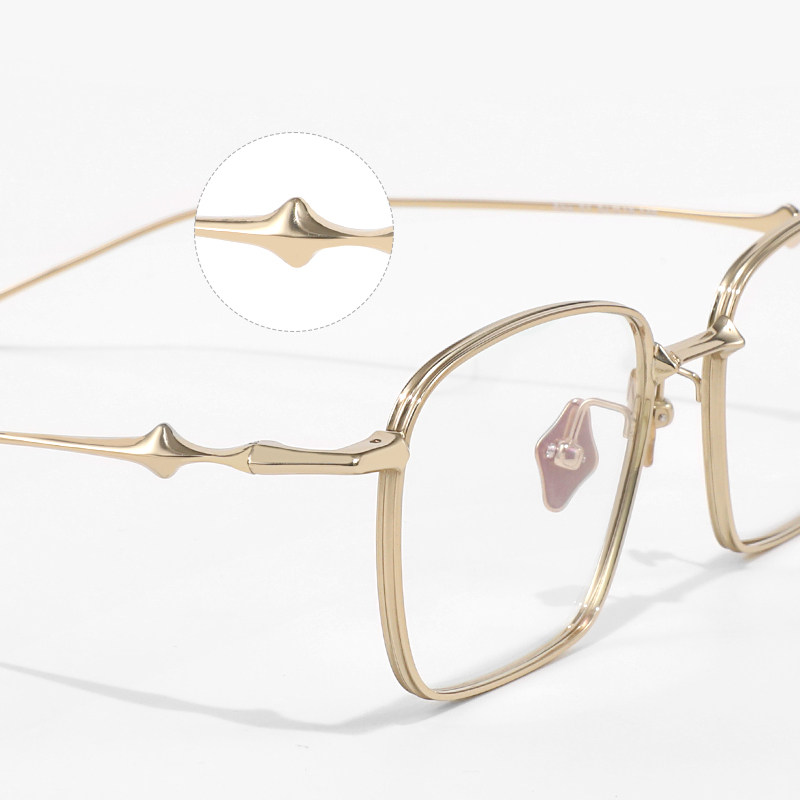 Small square frame pure titanium ultra-light GM glasses optical lenses