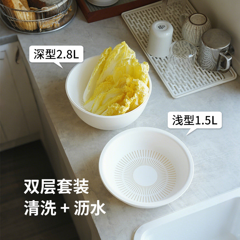 洗菜盆沥水篮家用厨房洗水果滤水篮可叠加洗菜篮子洗碗机可用,淘宝优惠券,粉丝福利购,淘宝优惠卷
