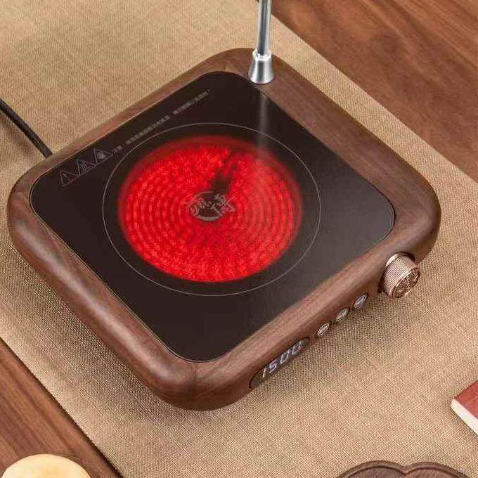 胡桃木电陶炉煮茶壶家用新款玻璃烧水壶泡茶壶自动上水煮茶器茶具,淘宝优惠券,粉丝福利购,淘宝优惠卷