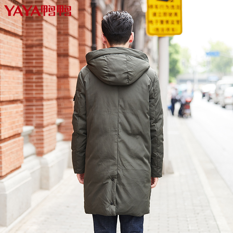 鸭鸭男装秋冬新款中长款加厚连帽羽绒服时尚保暖外套潮 57176 A 鸭鸭男装秋冬新款中长款加厚连帽羽绒服时尚保暖外套潮 57176 A