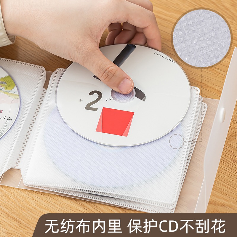 时代良品透明CD收纳盒专辑游戏光盘碟片收纳册包架DVD保护收藏盒 - 图1