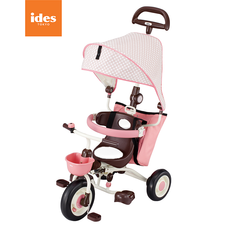 ides儿童三轮车脚踏车可折叠婴儿推车溜溜车遛娃神器1一3一4岁 - 图0