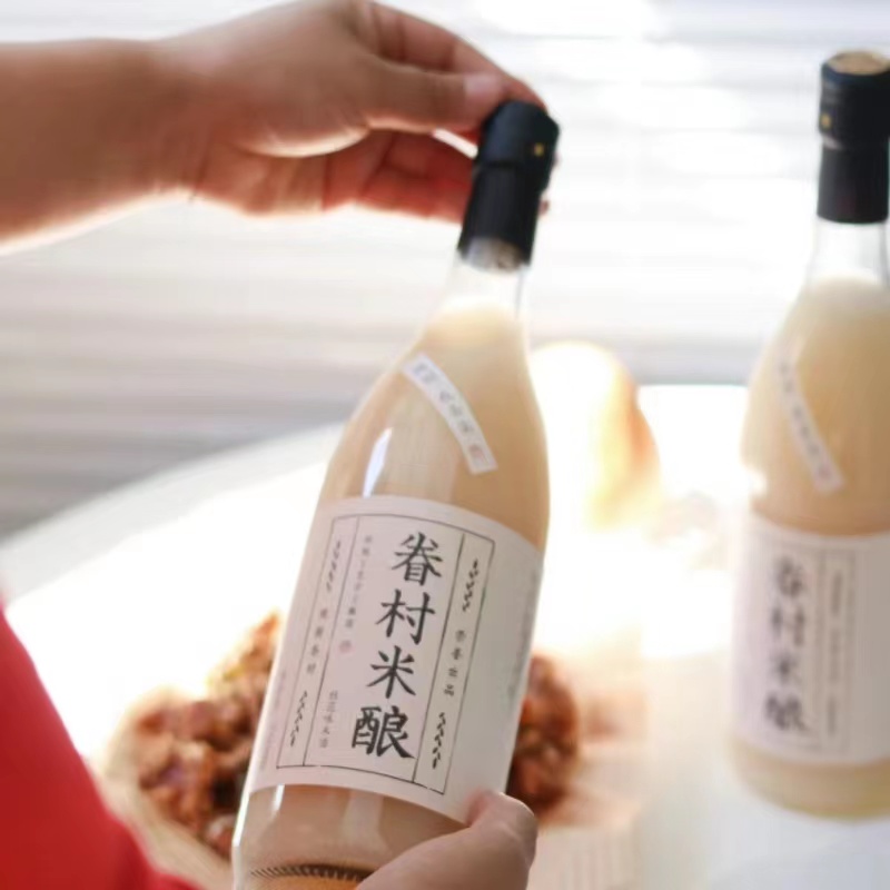 桃园眷村米酿750ml*2香醇稠滑甜度适中家用糯米饮料网红风味饮品-图0