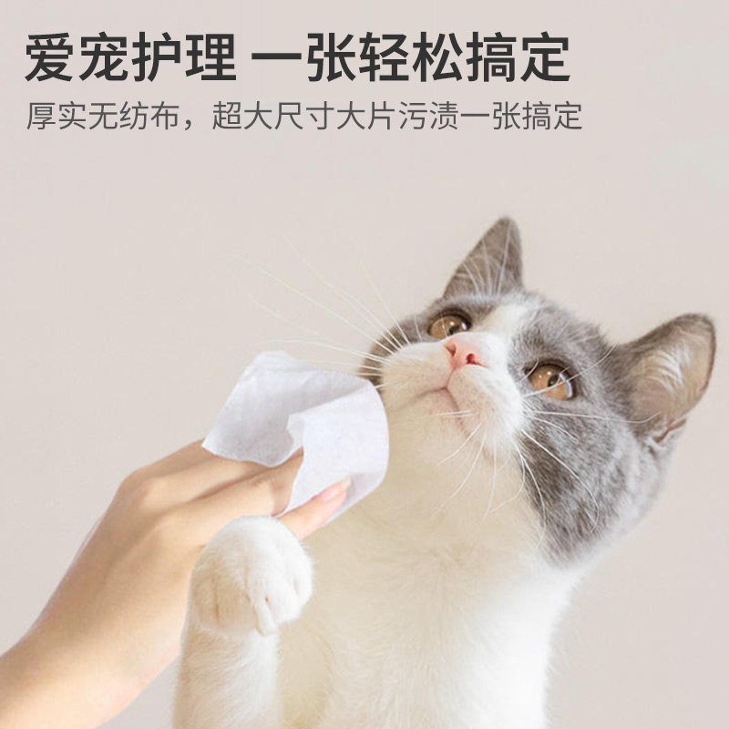 宠物湿巾猫咪狗狗专用擦屁股擦眼泪去泪痕护理消毒除臭湿纸巾80抽,淘宝优惠券,粉丝福利购,淘宝优惠卷