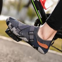 Casual Lock-Free Riding Shoes Men And Women Bike Shoes Net Face Breathable Hard Bottom Sports Bike Shoes Non-Lock Road Boost