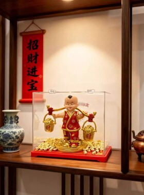 2026新年童子乔迁开业摆件
