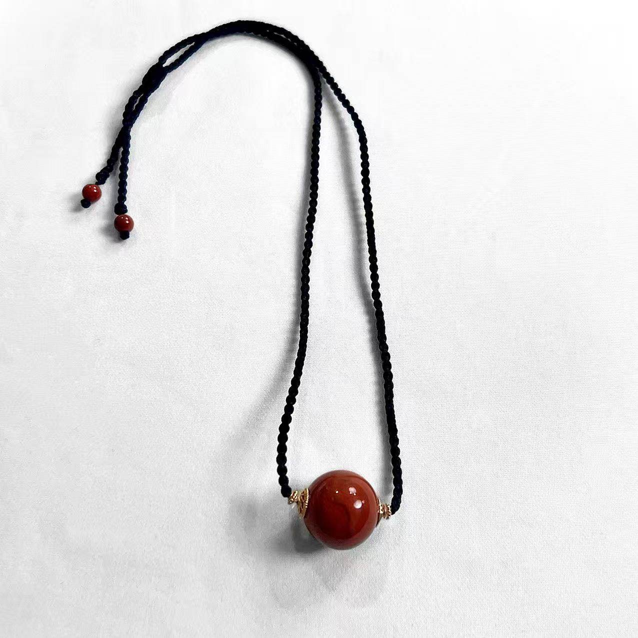 【胡可推荐】红桥 瓦西料柿子红超大单颗南红路路通颈链项链,淘宝优惠券,粉丝福利购,淘宝优惠卷