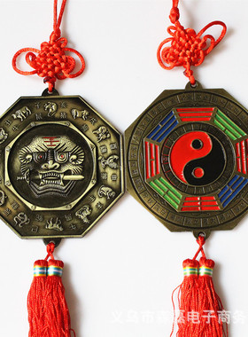 新款铜器兽头太极八卦镜合金镜十二生肖厂家直销特价优惠麒麟