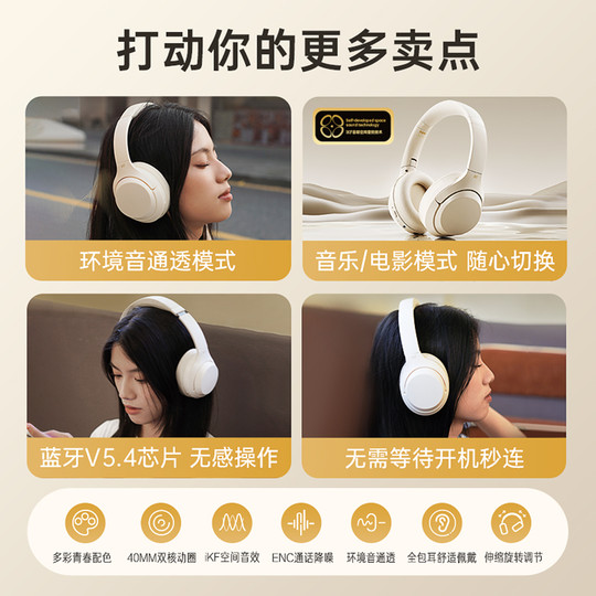 Гарнитура iKF T1, беспроводная Bluetooth-гарнитура для соревнований, новая игра с шумоподавлением, проводная с микрофоном, компьютер для мальчиков и девочек