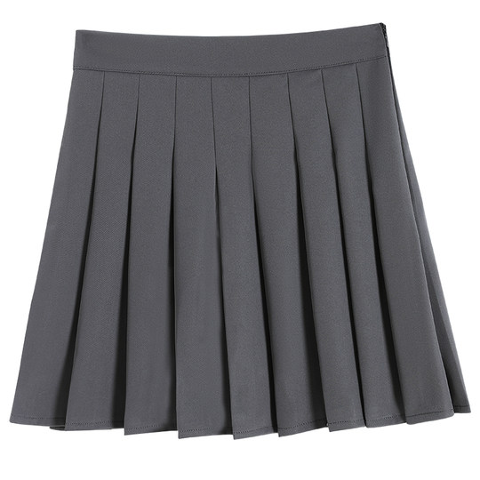 Gray pleated skirt women's new autumn and winter style skirt