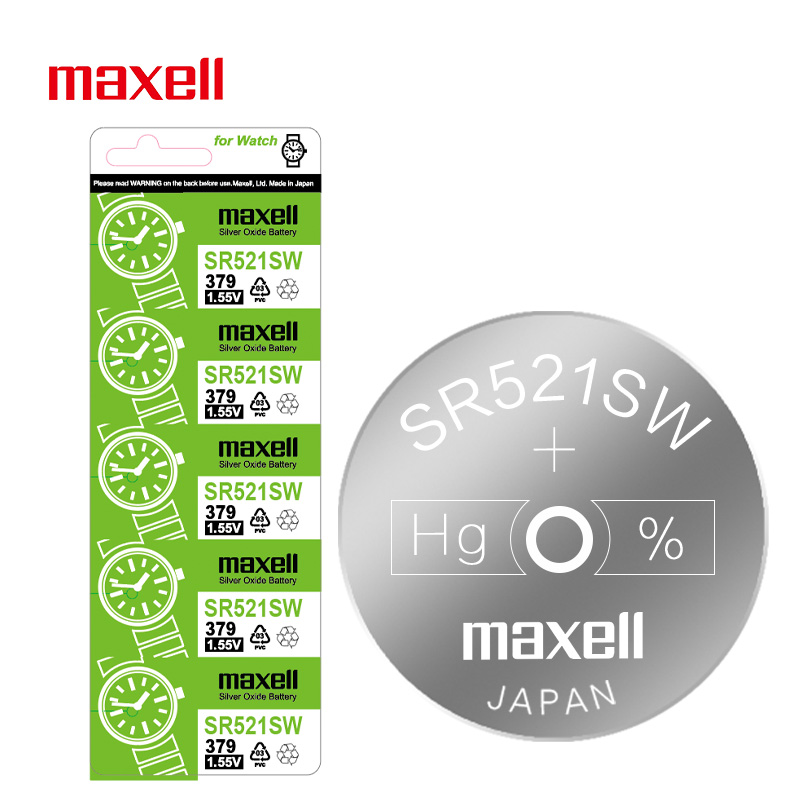 日本SR521SW纽扣电池CK天王卡地亚蓝气球通用LR521型号电池maxell - 图0