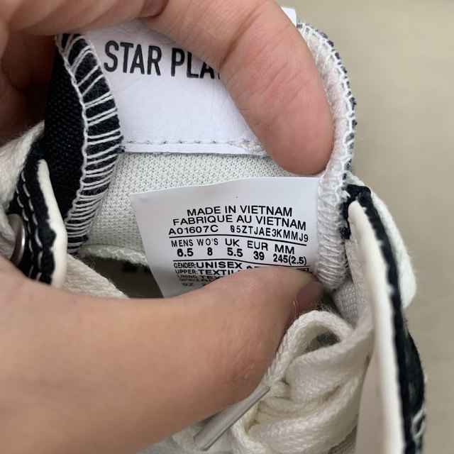 CONVERSE Converse Star Player men's and women's same classic versatile low-top lace-up canvas shoes A01607C