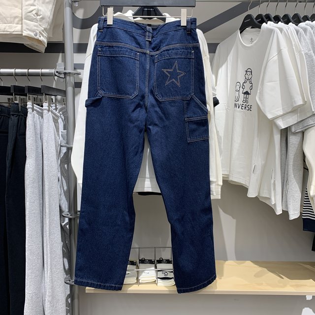 CONVERSE 25 winter new men's loose straight casual original cow color denim trousers MCJ129