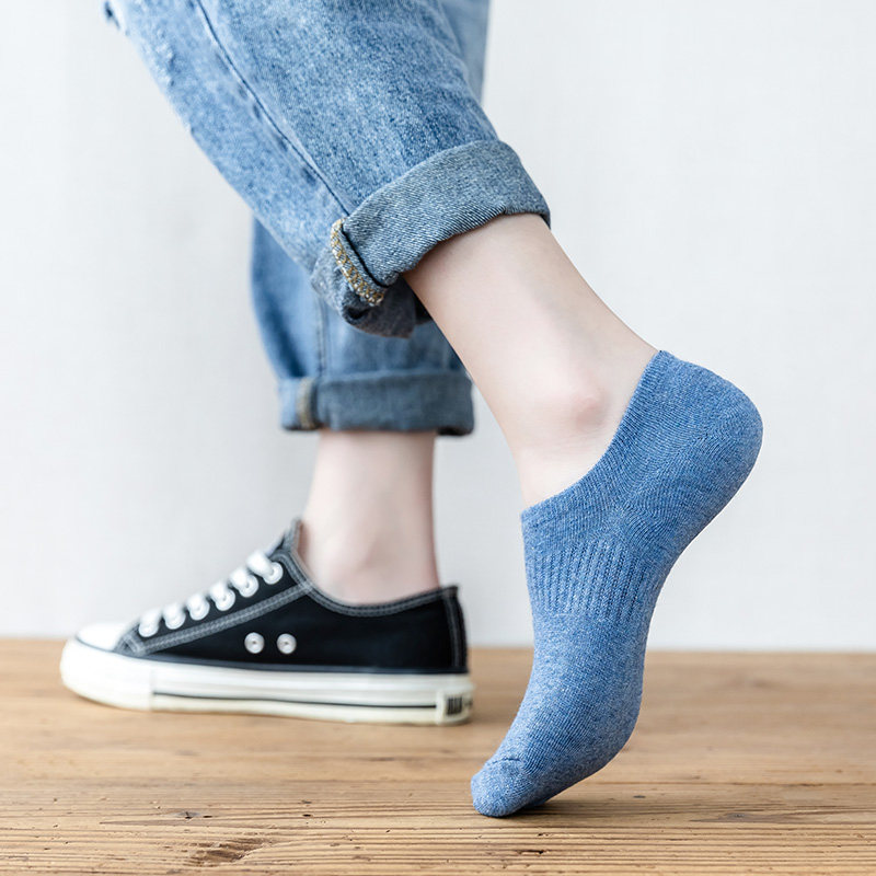 纯棉浅口隐形夏季ins潮女短袜 素班短袜/打底袜/丝袜/美腿袜